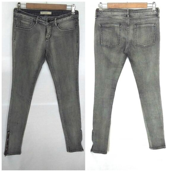 BullHead Black Gray Ankle Zip Skinny Jeans Size 5 - Picture 6 of 6